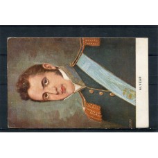 CENTENARIO 1810 - 1910 PATRIOTICA ANTIGUA TARJETA POSTAL PUBLICIDAD DE CIGARRILLOS LA SIN BOMBO, ALVEAR